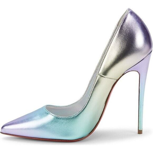 Christian Louboutin So Kate 120 Metallic Ombre pointed toe iridescent pumps 36.5 - Picture 8 of 10